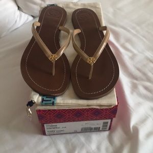 Tory Burch Terra Thong Sun Beige - EUC